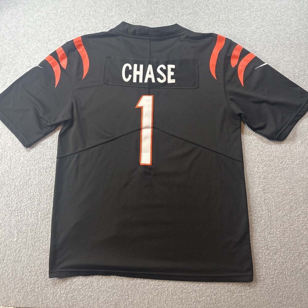 Nike NFL Cincinnati Bengals Ja'Marr Chase 1 Black Jersey Mens Large Very Good